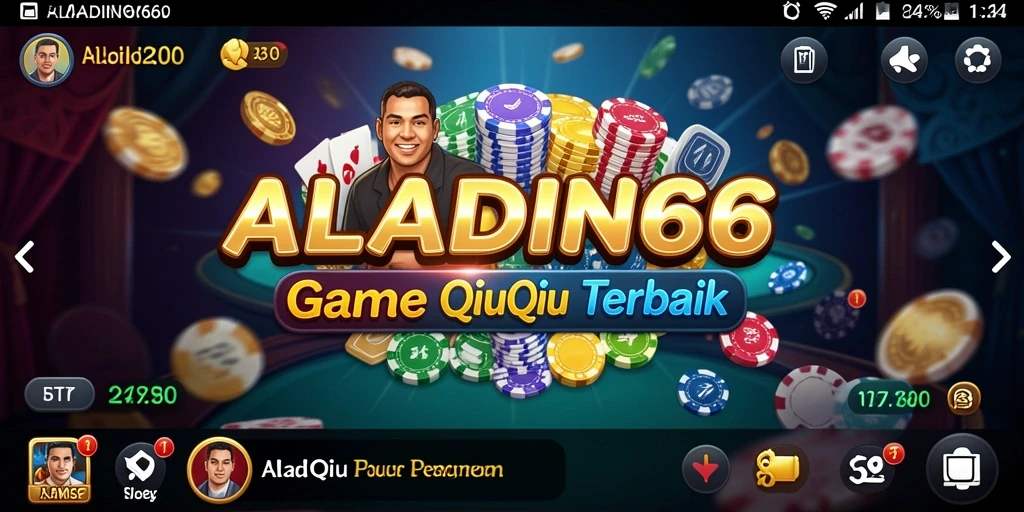 Screenshot gameplay ALADIN66 yang menampilkan kartu QiuQiu.