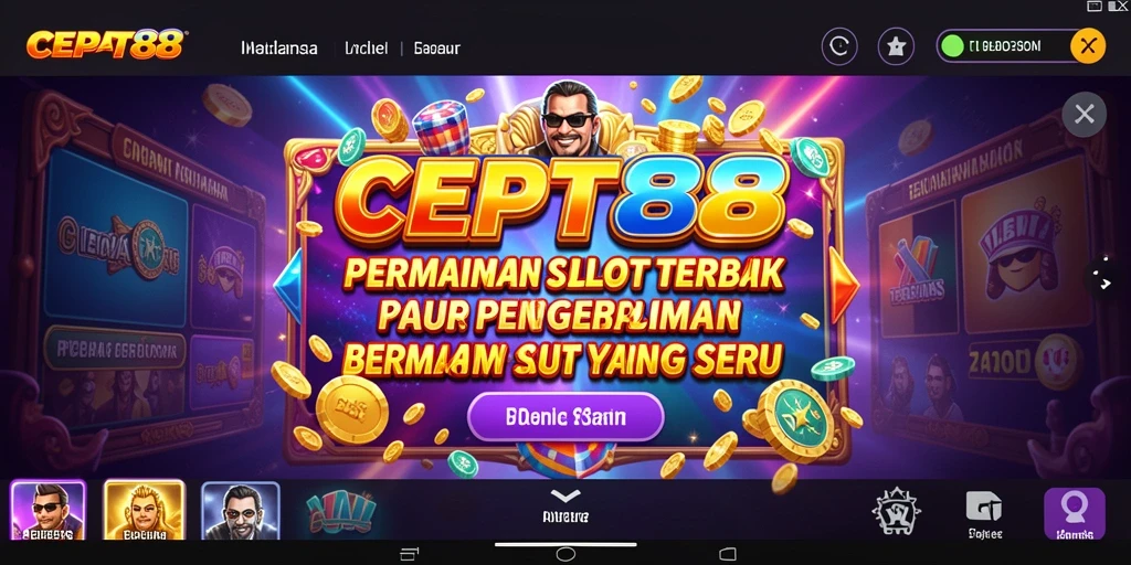 Screenshot utama CEPAT88 menampilkan gameplay slot yang seru dan interaktif.