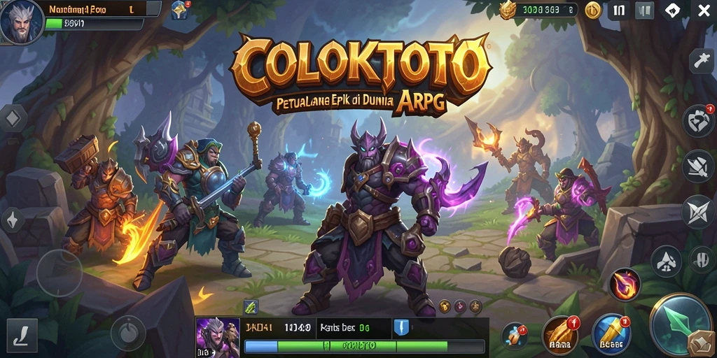 Tampilan gameplay seru COLOKTOTO dalam petualangan ARPG.
