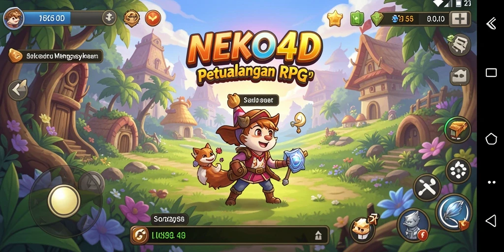 Gameplay NEKO4D yang menampilkan karakter dan pertarungan seru.