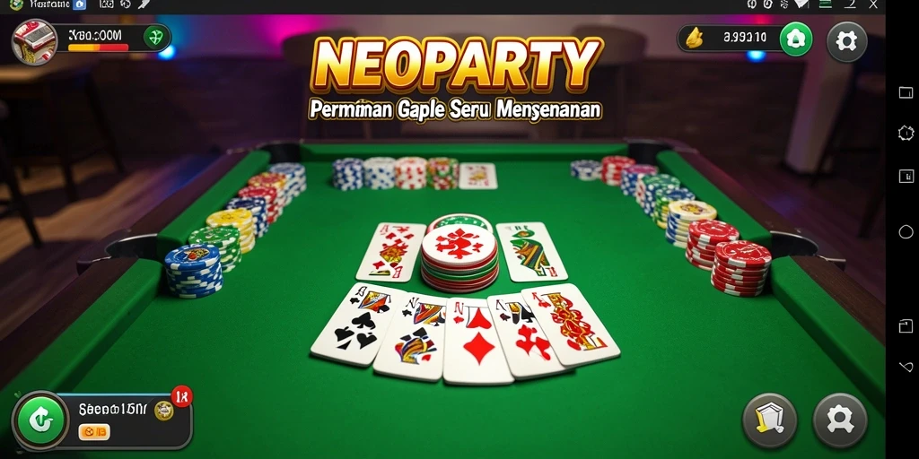 Tampilan gameplay Gaple yang seru dan interaktif.