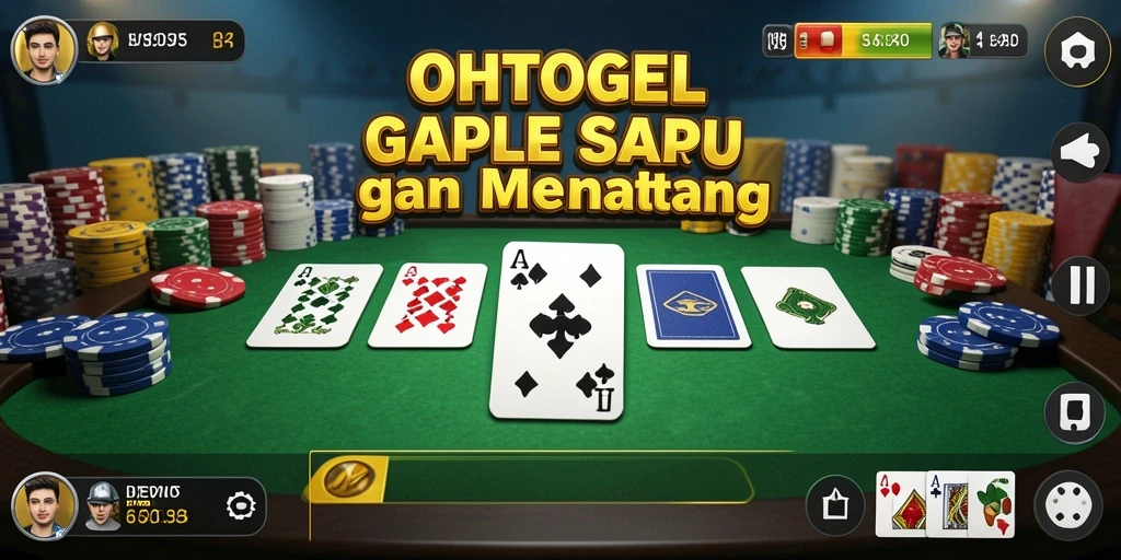 Tampilan antarmuka OHTOGEL dengan gameplay Gaple yang seru.