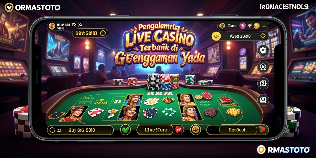 Tampilan gameplay Live Casino yang mendebarkan di ORMASTOTO.