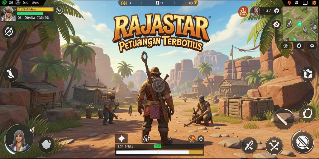 Gameplay seru di dunia terbuka RAJASTAR yang penuh petualangan.
