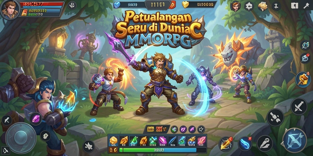 Gameplay RICIS77 yang seru di dunia MMORPG penuh petualangan.